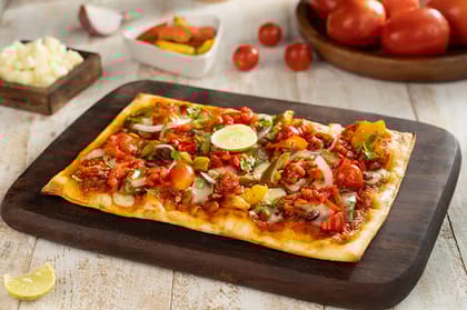 Mexican Burrata Mixed Vegetable Flatbread