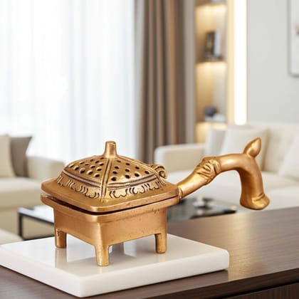 Brass Bakhoor Dani , Dhuna, Loban Dan, Smoke Burner (BSMAS1502 A)