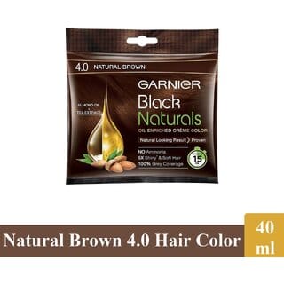 Garnier Naturals Creme Hair Color, Natural Brown - Pack Of 1 (40ml)