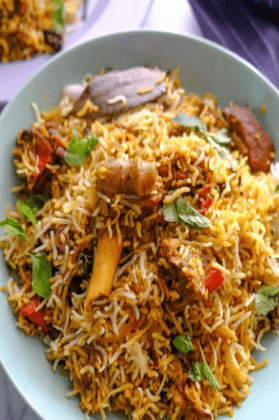 Mutton Biryani With Gravy / Raita