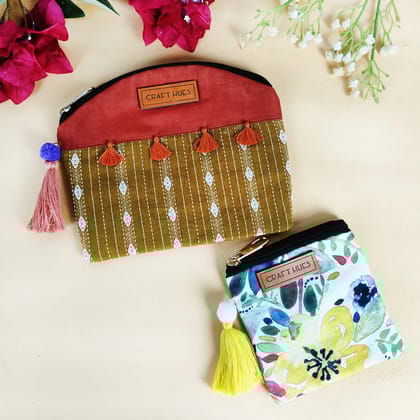 Mustard Square Curve Pouch Combo