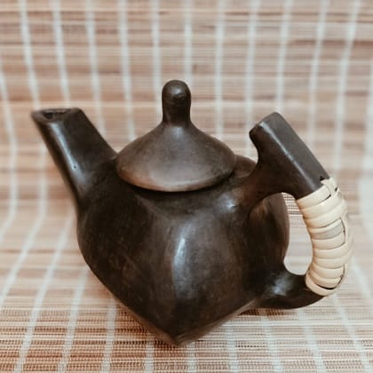 Longpi Black Pottery Small Triangular Tea Pot Longpi Black Pottery Small Triangular Tea Pot