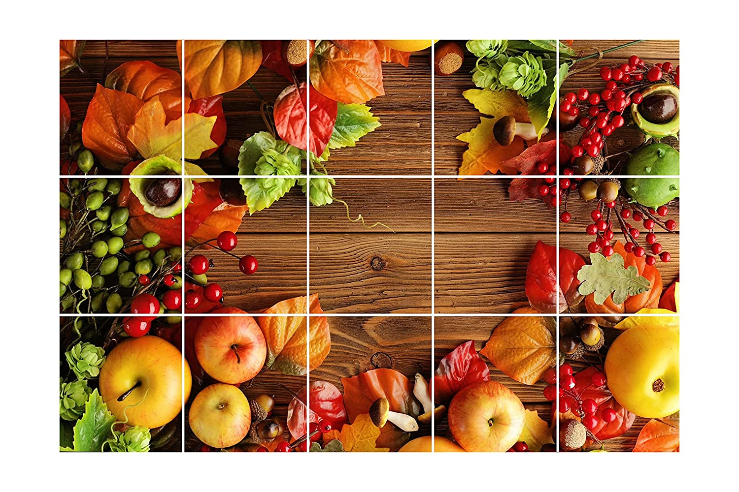 DreamKraft Vinyl Multi Fruits Kitchen Sticker 73 cm X 47 cm, Multicolor, KCH15