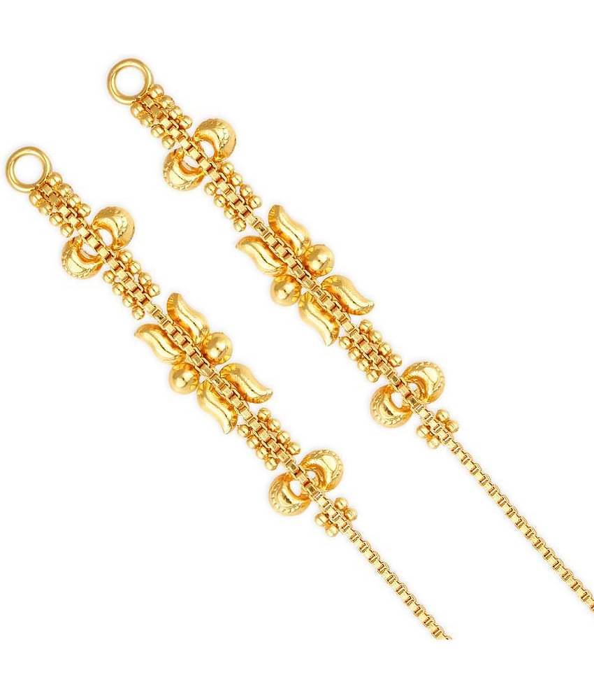 Vighnaharta - Golden Ear Chain Earrings ( Pack of 1 )