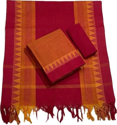 Elegant Red Dress Material Set