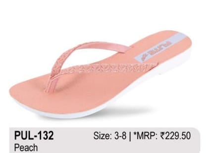 Flite PUL132 Peach L No 6 Ladies Slipper