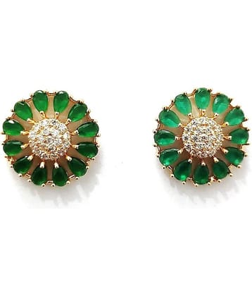 Jewels Corner - Green Stud Earrings ( Pack of 1 )