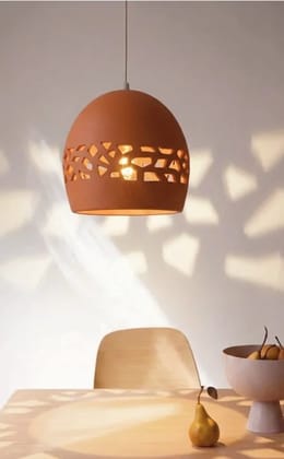 Aakar Terracotta  Pendant  Light  21.5  Cm X 24 cm