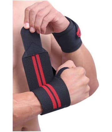 AJRO DEAL Gym Wrist Band with Thumb Support 1 Pair