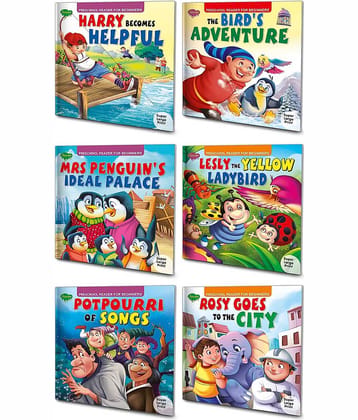 Story Books For Beginners Pack of 6 Books| Early Reader Series in Large Font (v1)