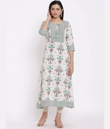 FabbibaPrints - Multicolor Cotton Women's Flared Kurti