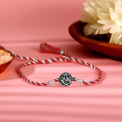Oxidised Silver Blessings Rakhi