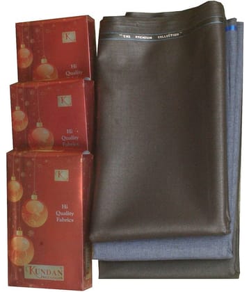 Kundan Sulz Gwalior Multicolor Polyester Unstitched Pant Pc Set Of 3