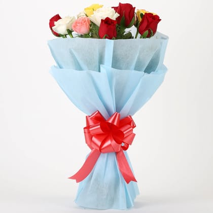 Colourful Mixed Roses Bouquet Colourful Mixed Roses Bouquet