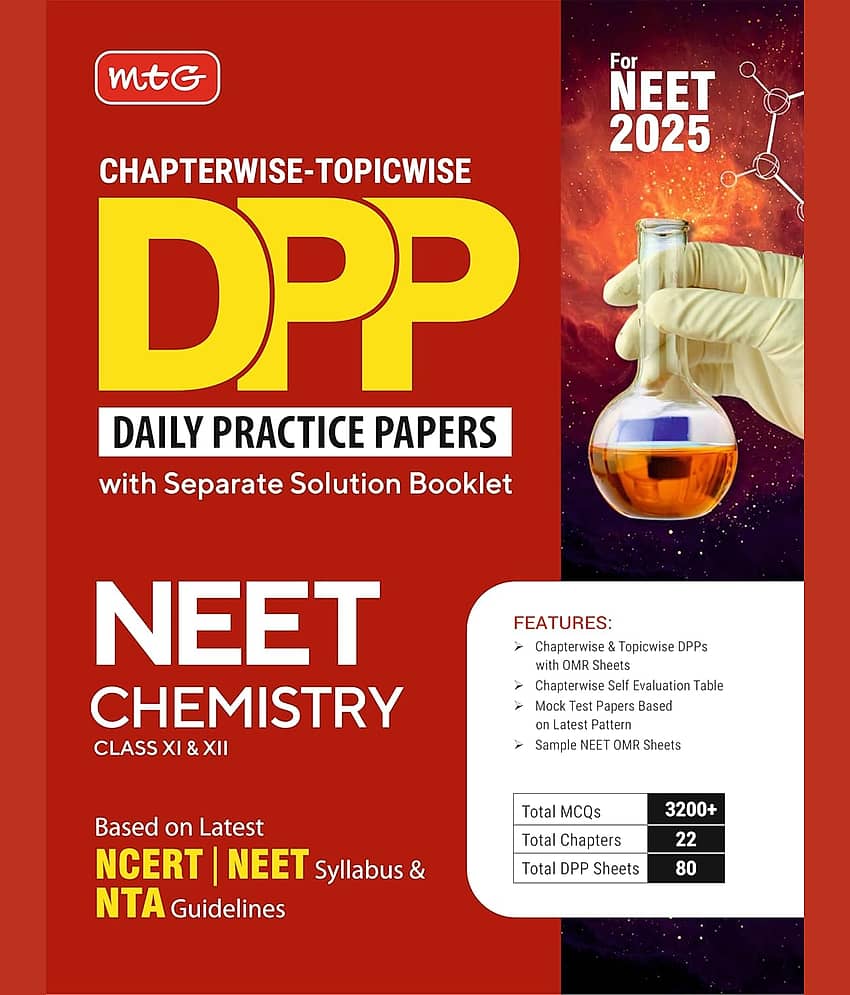 MTG Chapterwise Topicwise DPP NEET Chemistry (Daily Practice Papers) With Separate Solution Booklet | Mock Test Papers & OMR Sheet | Based on Latest NEET Exam 2025 Pattern