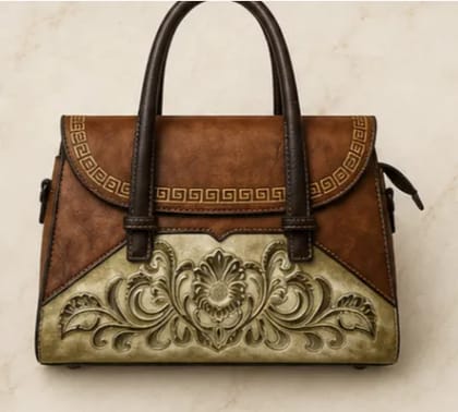 embossed purse
