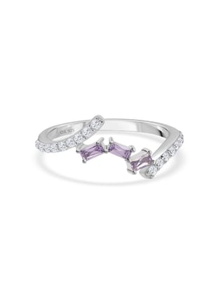Amethyst Baguette Ring For Women-10