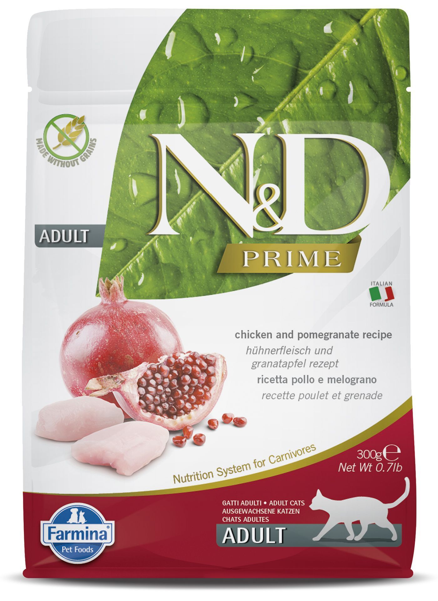 N&amp;D Prime Chicken &amp; Pomegranate Grain free Cat Dry Food Adult 300g