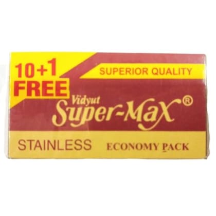 Vidyut Super Max Stainless Blade, 10 N + 1 N Free