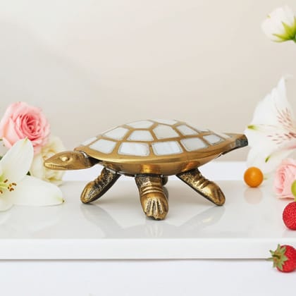 Brass Showpiece Tortoise, Turtle [Kachua] Statue, Height : 2 Inch (ANMAS002 C)