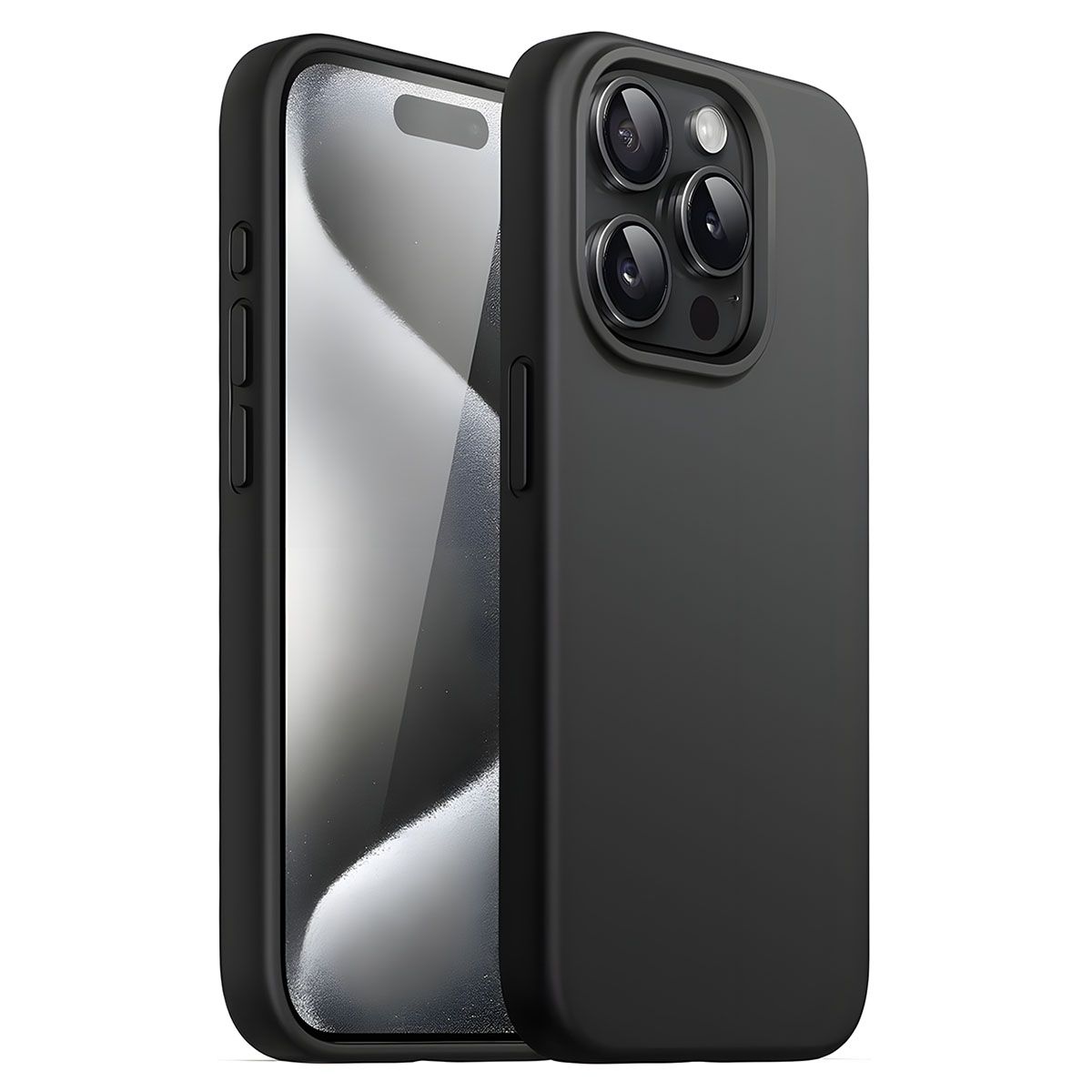 LIRAMARK Liquid Silicone Soft Back Cover Case for iPhone 15 Pro (6.1 inch)