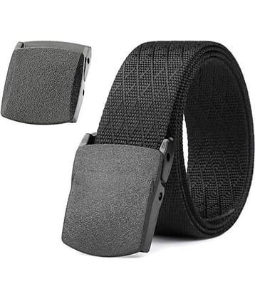 Edifier - Black Nylon Men's Casual Belt ( Pack of 1 )
