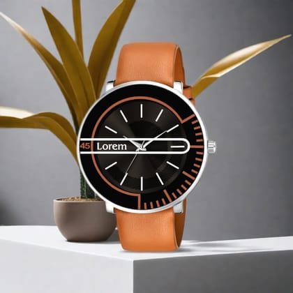 LOREM Designer Case Analog Watch for Men