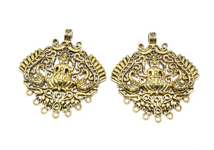 German Silver Metal Oxidized Golden Pendant  ,(GPN-092) , Per Packet of 2 Pcs-Per Packet of 2 Pcs / 60 MM