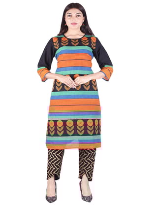 Printed Cotton Straight Kurti-S
