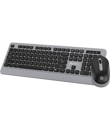 Portronics Key 5 Combo:Wireless Keyboard & Mouse ,Grey (POR 1569)