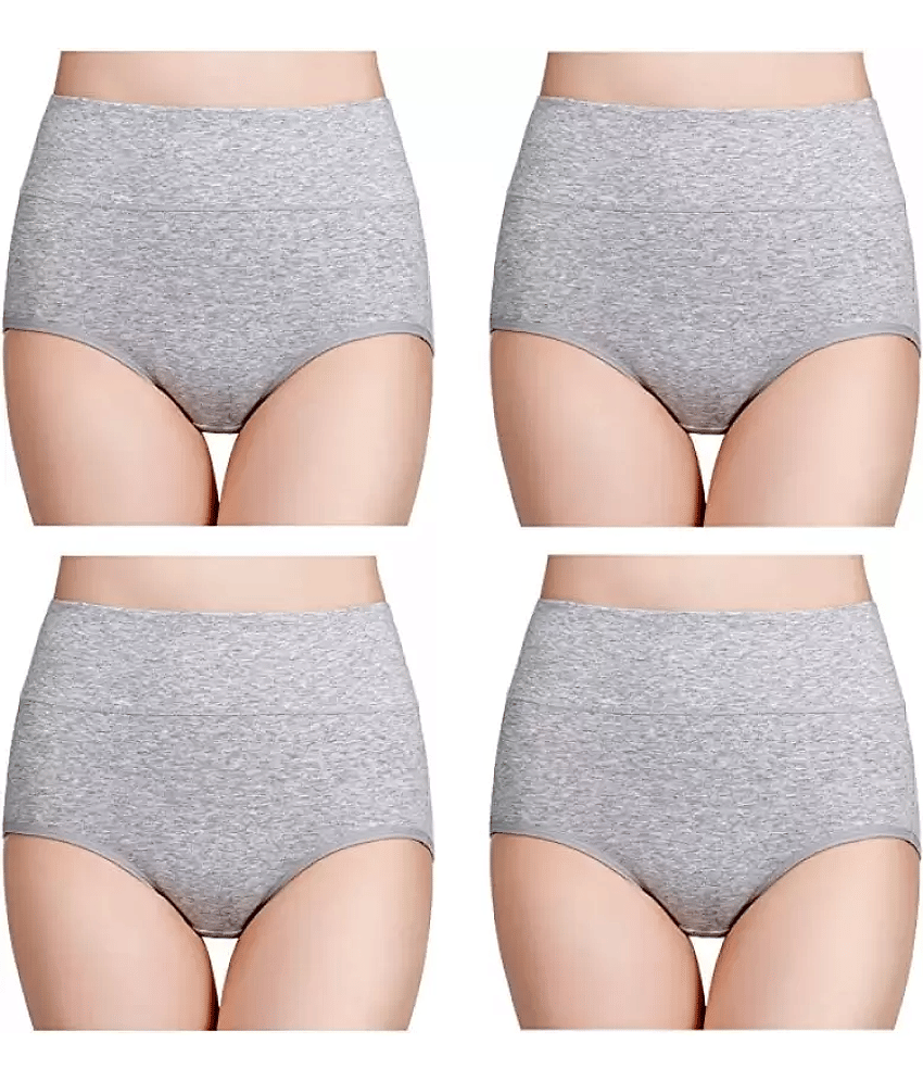 Louis Craft Pack of 4 Cotton Lycra Period Panty For Women ( Multicolor4 )