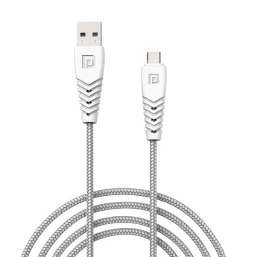 Portronics Konnect B Micro USB Cables For Fast Charging & Data Sync 3.0 Amp (White)
