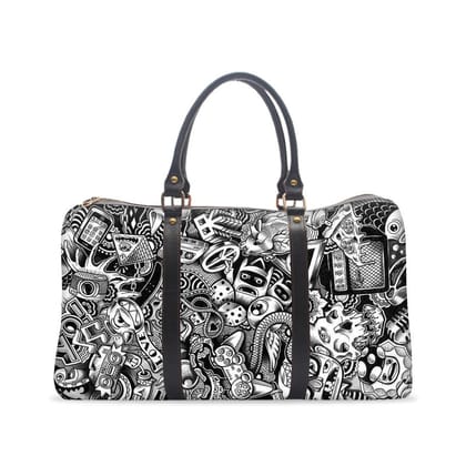 Grey Abstract Gym Bag