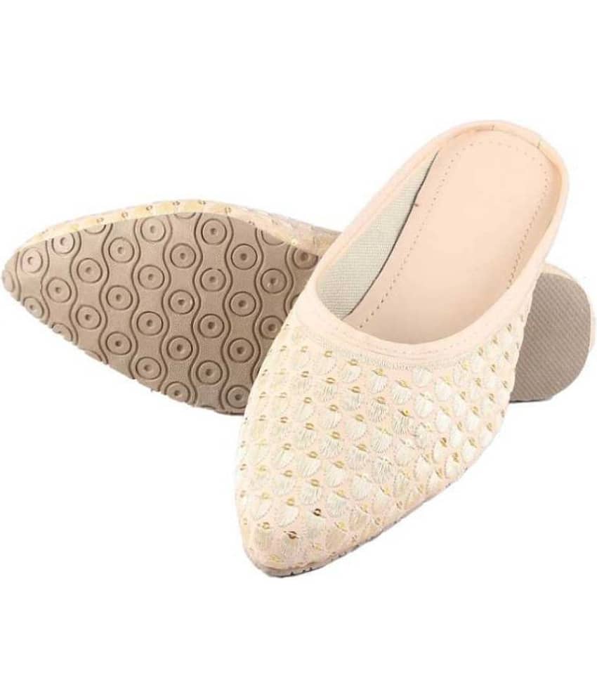Apratim Beige Ethnic Footwear