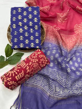 Cotton Suit With Kota Doriya Dupatta