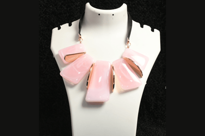 Embellished Short Pink Necklace