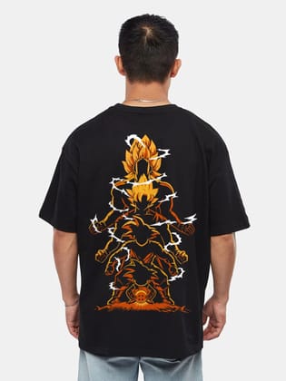 Evolution of Goku Oversized T-Shirt-Black / S