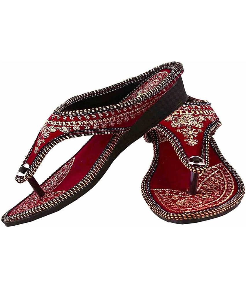 Raj Red Ethnic Footwear