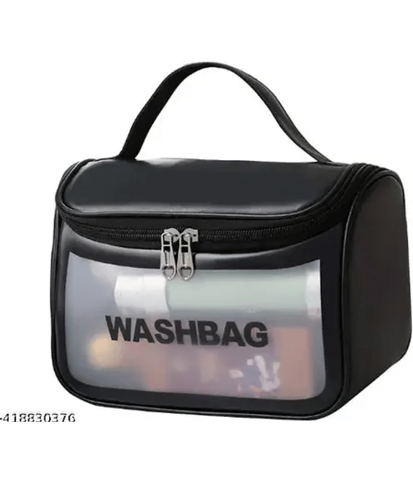 ASTUTE Travel Pouch Organiser Bag Medium Ukit Washbag Waterproof - Black