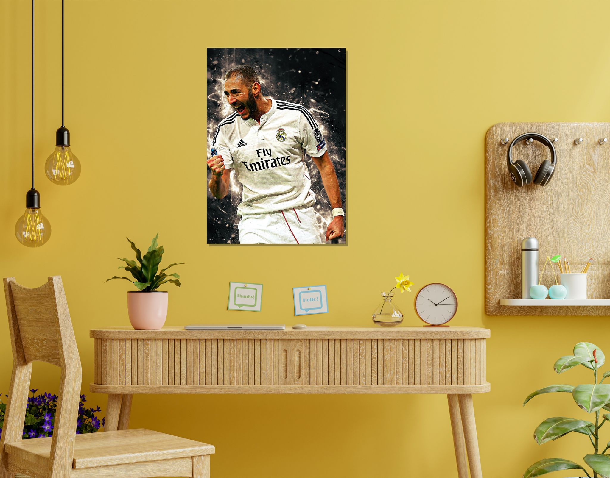 "Karim Benzema: Real Madrid"- Shiny & Sturdy Metallic Poster  Art That Pops & Sticks-A3