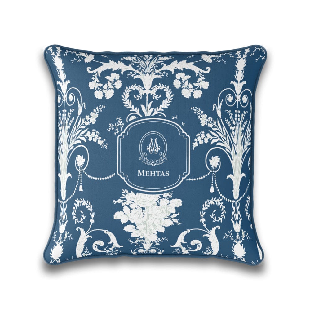 Ornateo Cushion Cover-Navy / 18" / Velvet