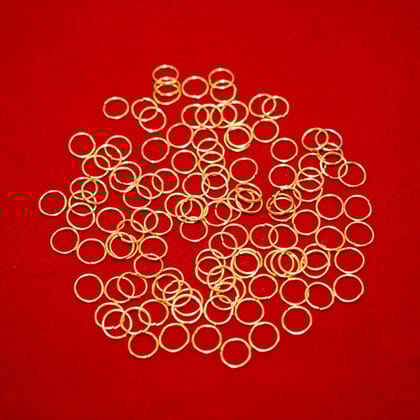 Golden Open Mouth Jump Rings (7 mm) , JMPR-015-Per Packet of 50 Gram (Approx 650 Pcs) / 7 MM