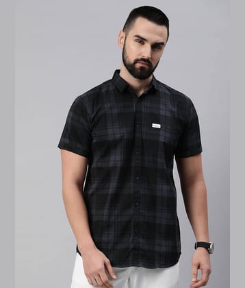 MAJESTIC MAN 100% Cotton Slim Fit Checks Half Sleeves Men's Casual Shirt - Coffee ( Pack of 1 )