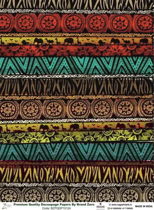 Brand Zero Premium Quality Decoupage Paper Pack of Two - Design Code: BZPQDP10124