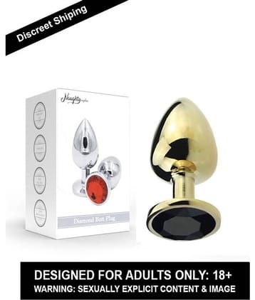 KAMAHOUSE GOLDEN STAINLESS DIAMOND ANAL BUTT PLUG FOR PROSTATE MASSAGE