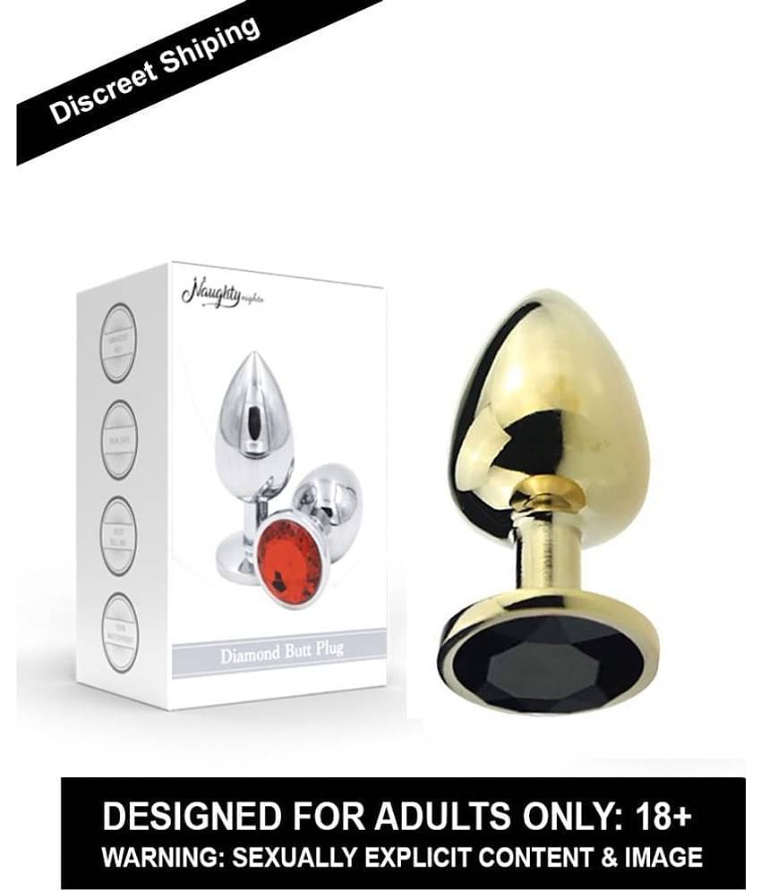 KAMAHOUSE GOLDEN STAINLESS DIAMOND ANAL BUTT PLUG FOR PROSTATE MASSAGE
