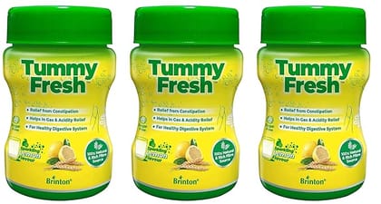 Brinton Tummy Fresh (Sugar Free) for Healthy Digestive sytem and Relief from constipation Gas & Acidity 100 gm x Pack of 3