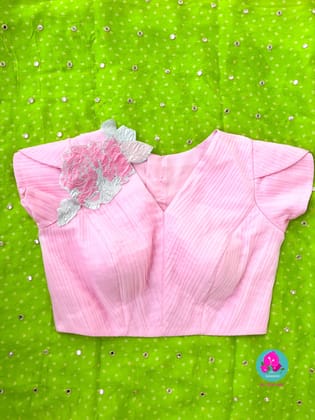 Pleated Soft Organza designer blouse-XS