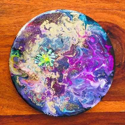 VIOLACEOUS RESIN ART COASTER