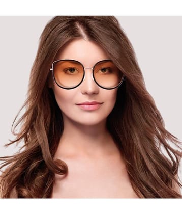 Peter Jones Gold Oversized Sunglasses ( Pack of 1 )